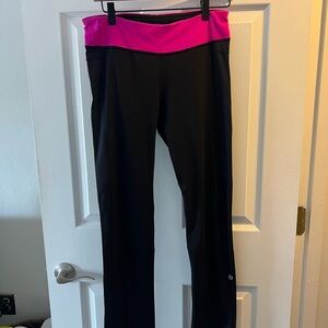 Lululemon Athletica Black and Pink Pants